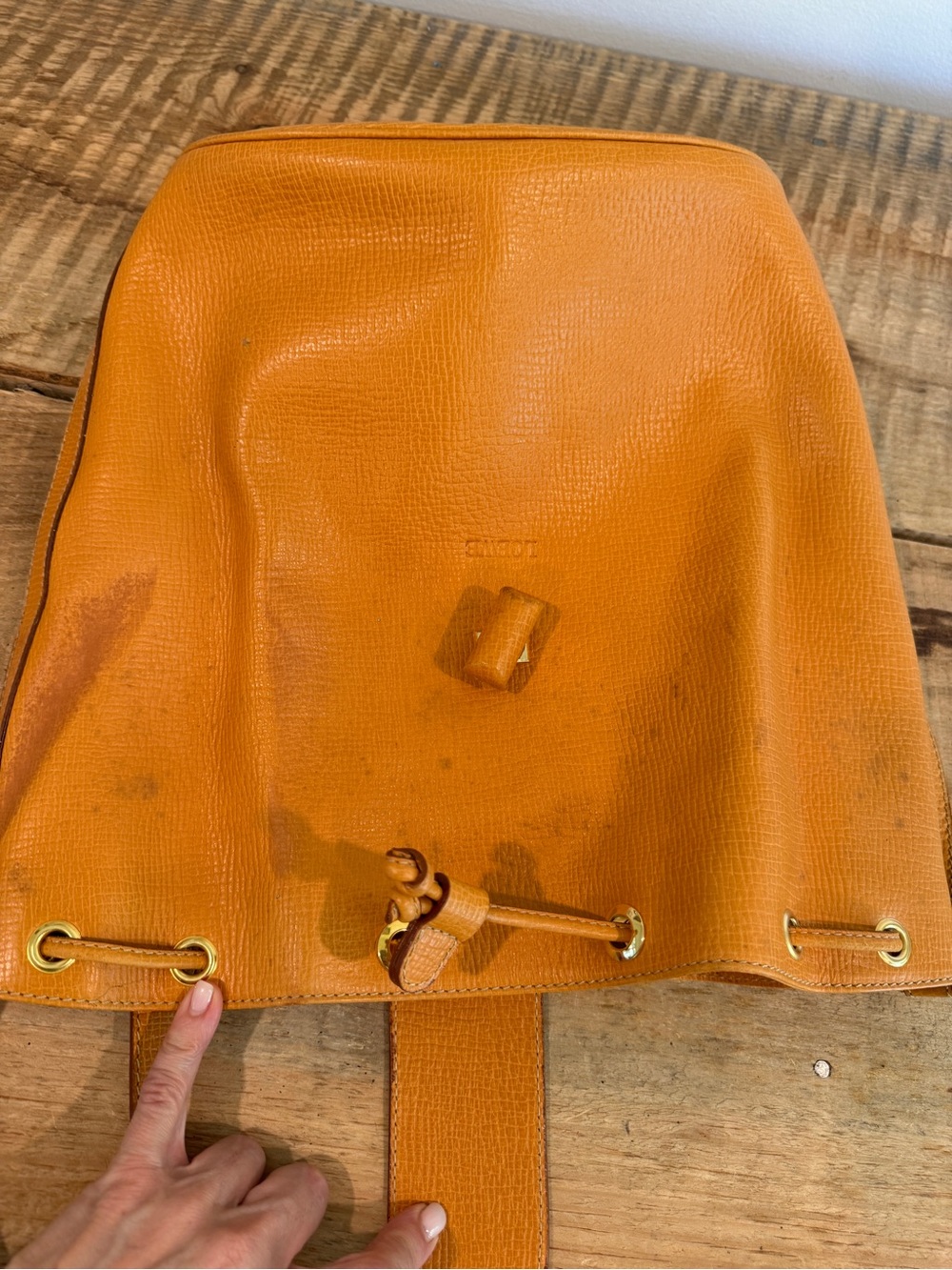 Loewe Vintage Leather Drawstring Bucket Shoulder Bag Authentic COA Project - Picture 11 of 15